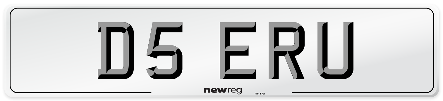 D5 ERU Number Plate from New Reg